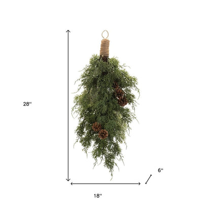 28" Green And Brown Artificial Pine Tree