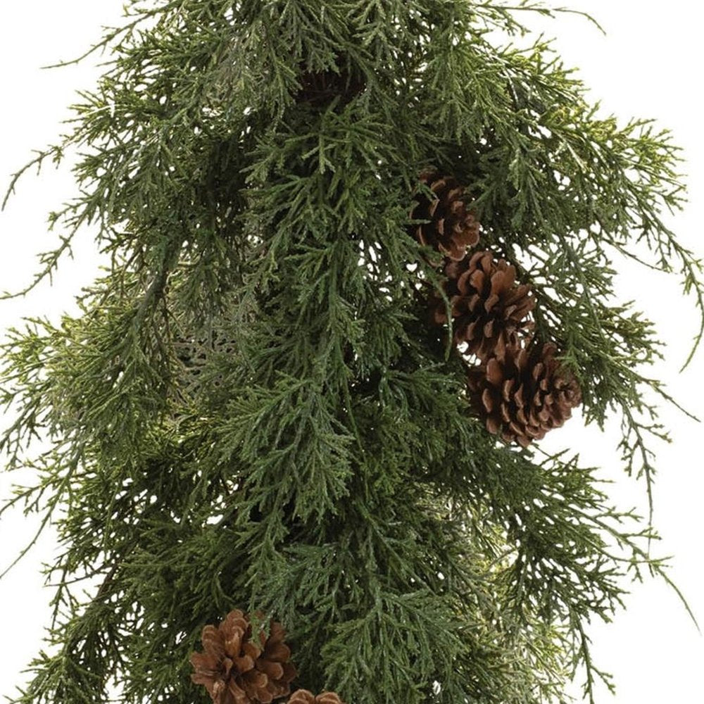 28" Green And Brown Artificial Pine Tree