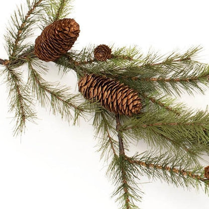 73" Green And Brown Artificial Pine Tree