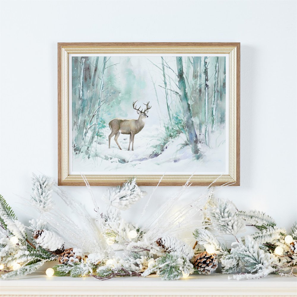 50" White Green And Brown Artificial Pine Tree