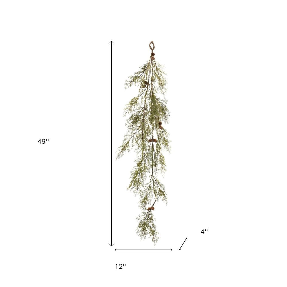 Set of Two 49" Green And Brown Artificial Pine Tree