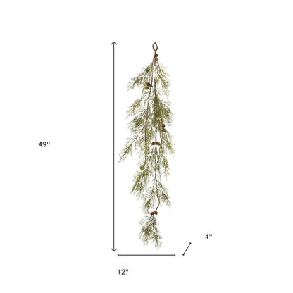 Set of Two 49" Green And Brown Artificial Pine Tree