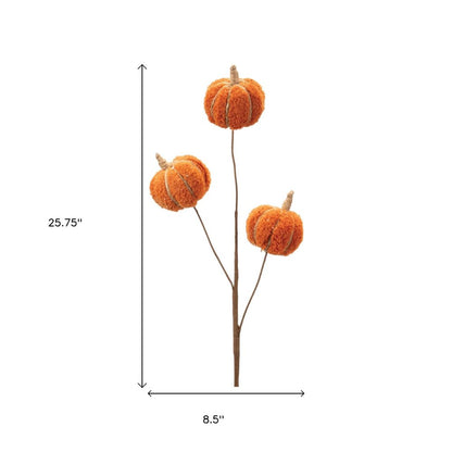 Set of Six Orange and Green Fall Mini Pumpkins Wreath Sprays HomeRoots