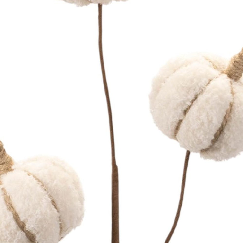 Six Cream Cream Fall Mini Pumpkins Wreath Sprays HomeRoots