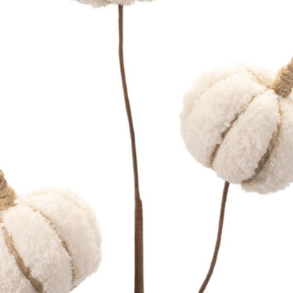 Six Cream Cream Fall Mini Pumpkins Wreath Sprays HomeRoots