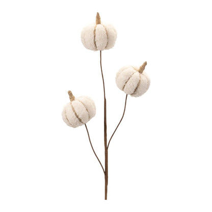 Six Cream Cream Fall Mini Pumpkins Wreath Sprays HomeRoots