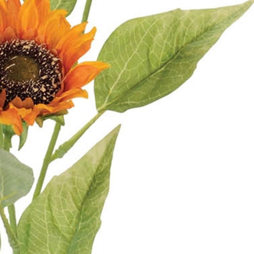 Set of Twelve Yellow And Green Fall Sunflower Wreath Sprays HomeRoots