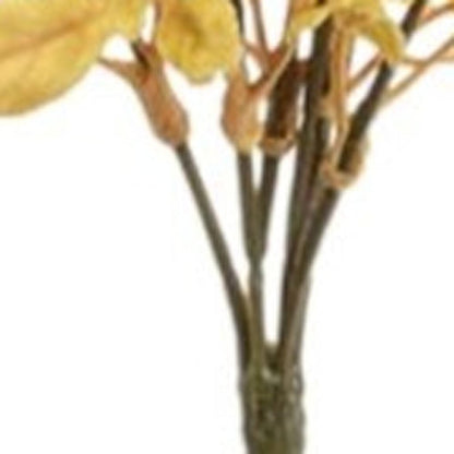 Set of Six 12" Yellow And Orange Artificial Foliage Tree