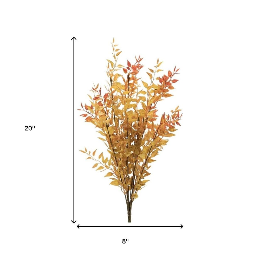 Set of Six Orange And Yellow Fall Foliage Wreath Sprays HomeRoots