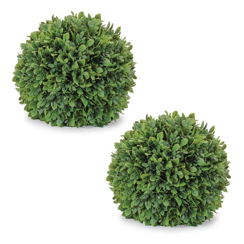Set of Two 10" Green Artificial Foliage Tree