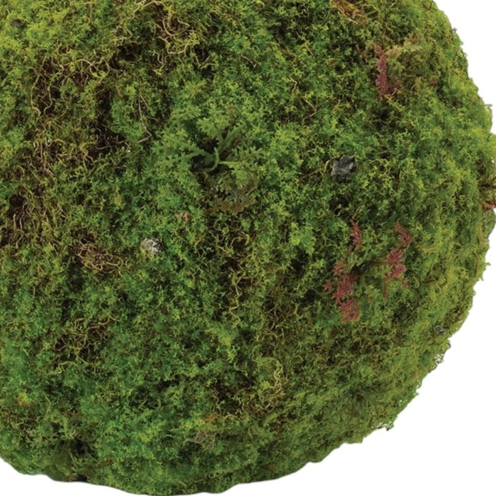 Set of Two 9" Green And Brown Artificial Moss Tree