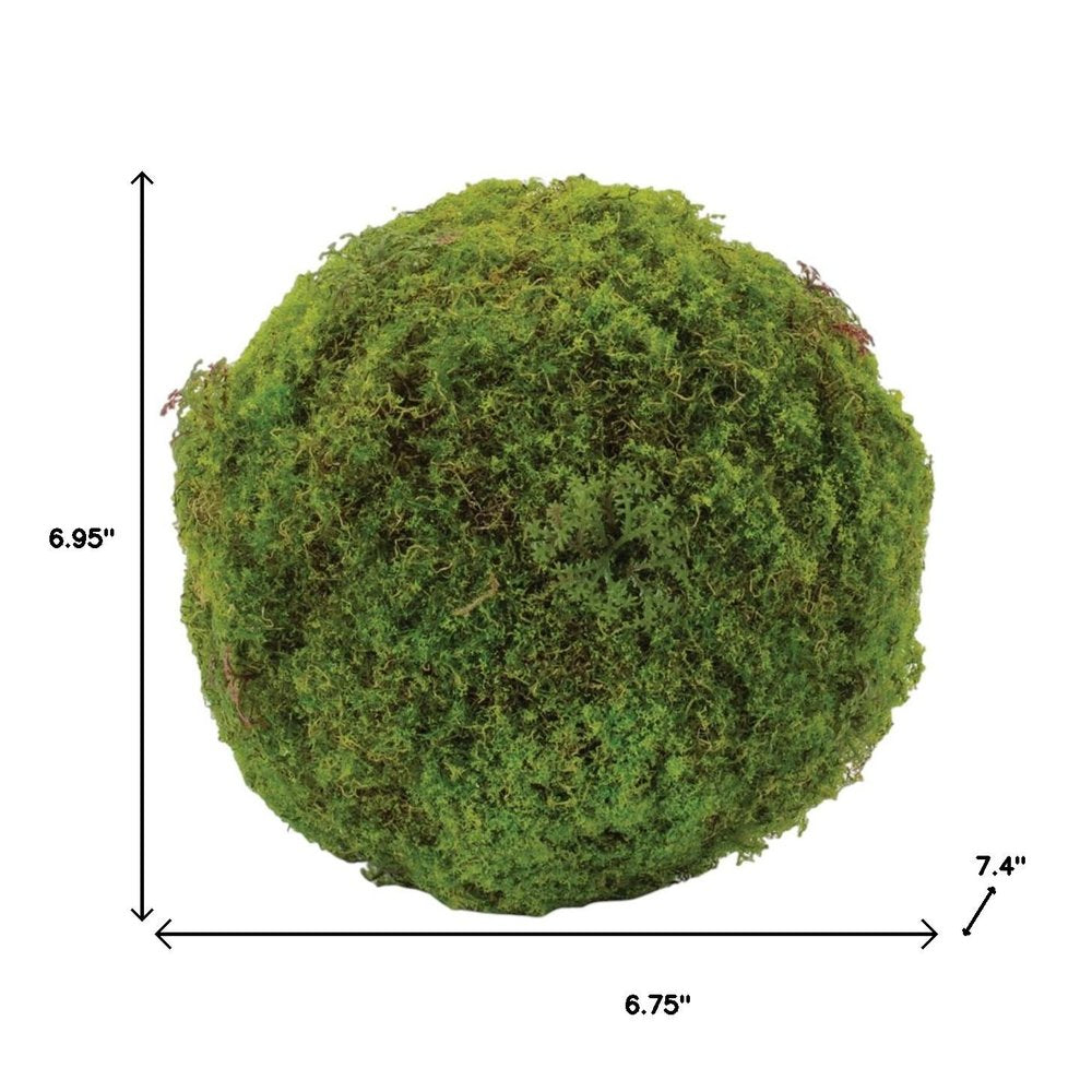 Set of Two 7" Green And Brown Artificial Moss Tree