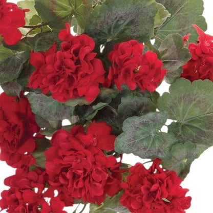 Set of Two 9" Red And Green Artificial Flowering Tree