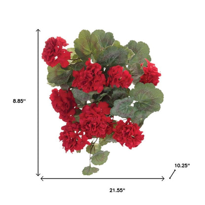 Set of Two 9" Red And Green Artificial Flowering Tree