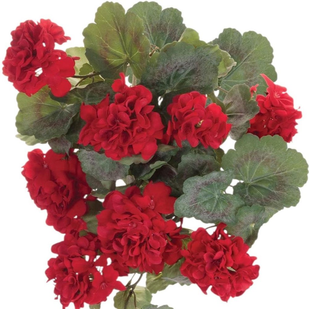 Set of Two 9" Red And Green Artificial Flowering Tree