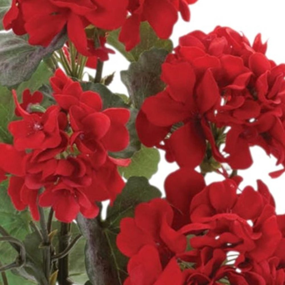 Set of Two 6" Red And Green Artificial Flowering Tree