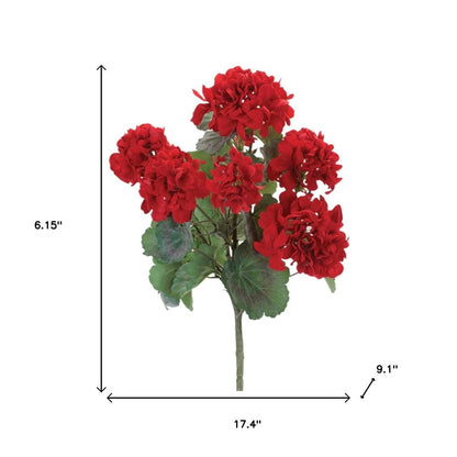 Set of Two 6" Red And Green Artificial Flowering Tree