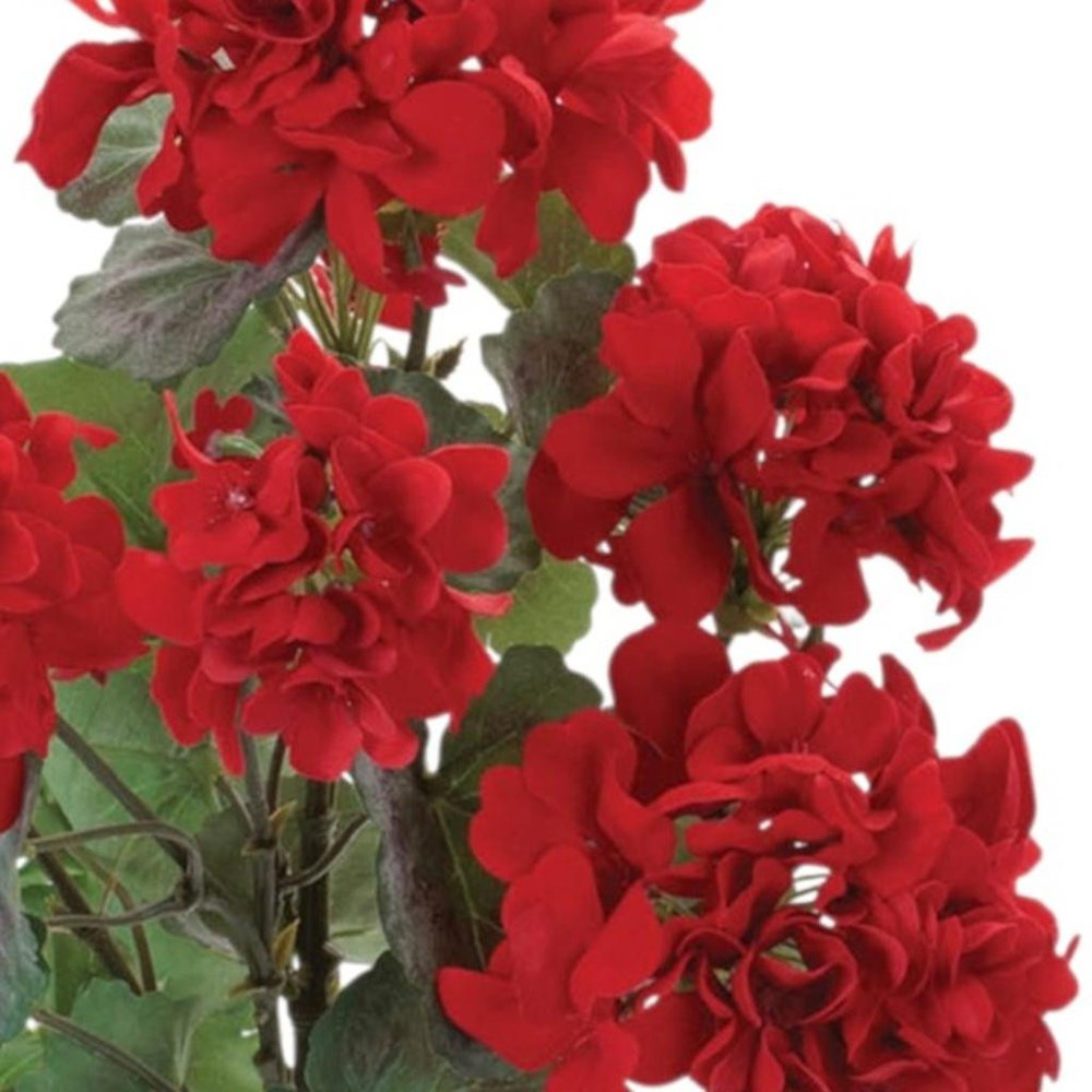 Set of Two 6" Red And Green Artificial Flowering Tree