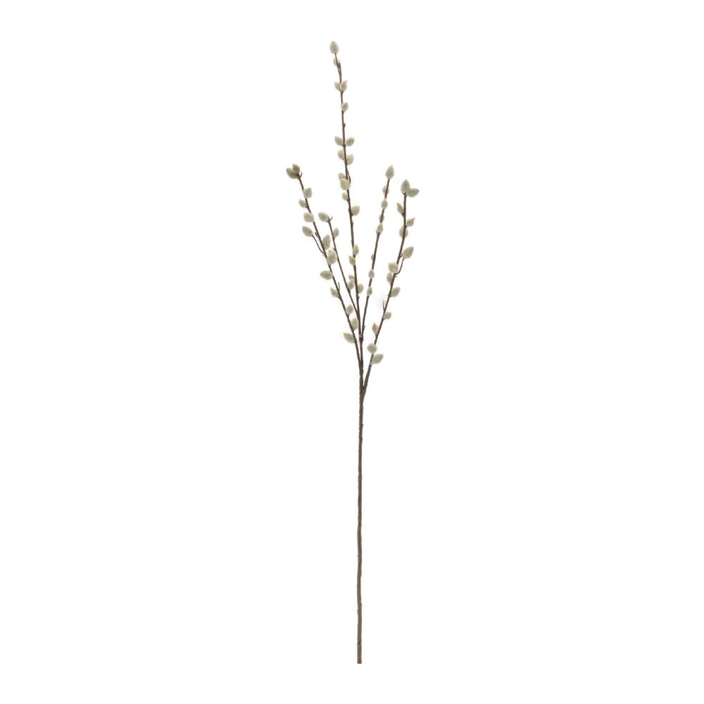 Set of Six 2" White And Brown Artificial