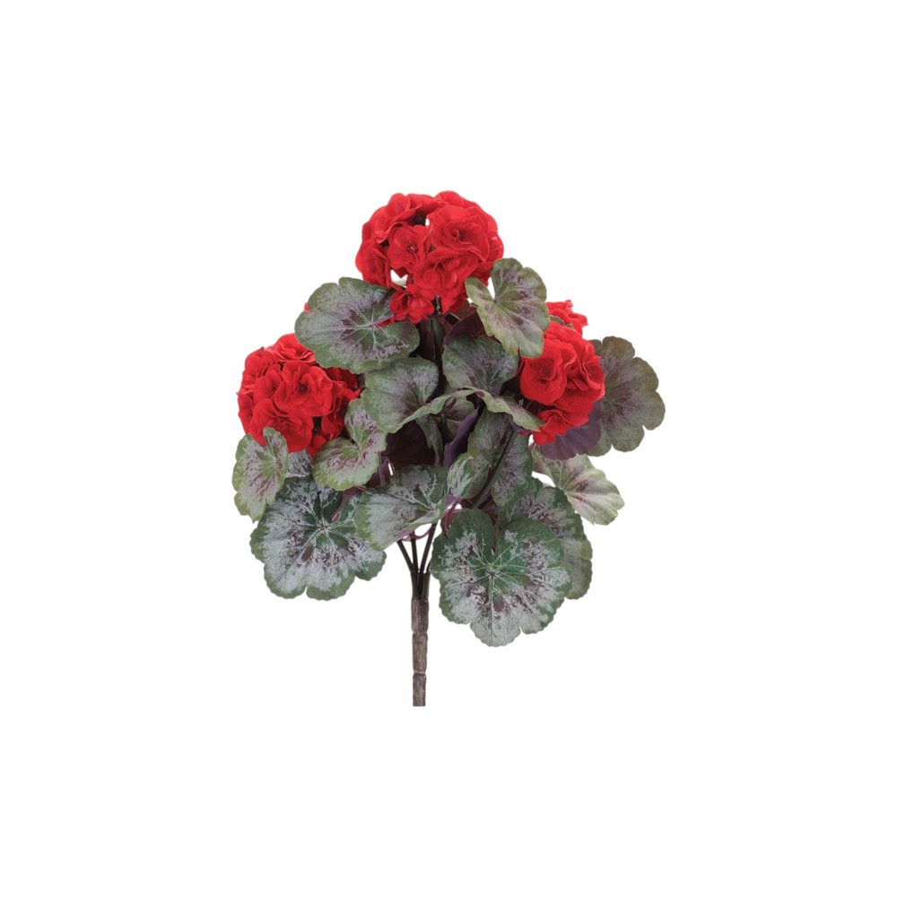 Set of Two 9" Red And Green Artificial Flowering Tree