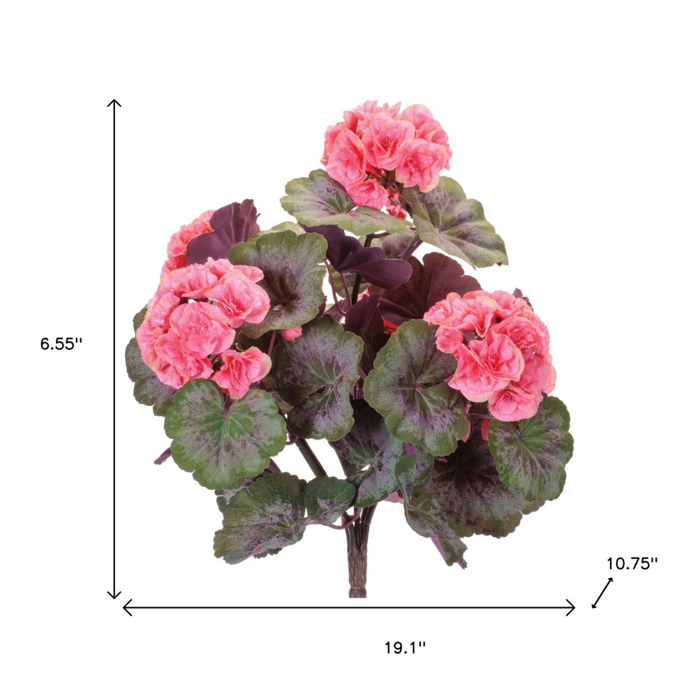 Set of Two 7" Pink And Green Artificial Flowering Tree