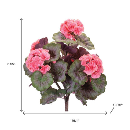 Set of Two 7" Pink And Green Artificial Flowering Tree