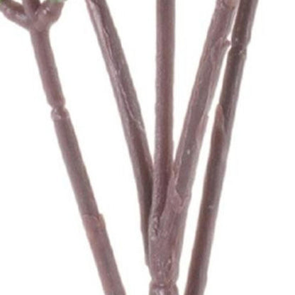 Set of Six 5" Green And Brown Artificial Foliage Tree