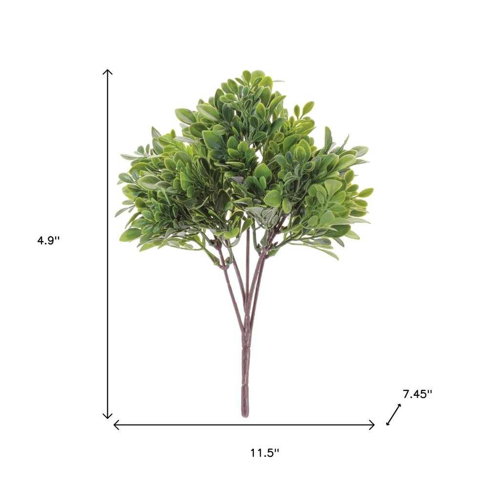 Set of Six 5" Green And Brown Artificial Foliage Tree