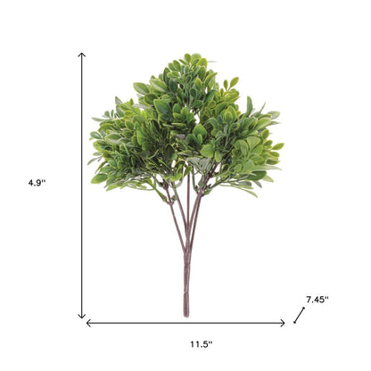 Set of Six 5" Green And Brown Artificial Foliage Tree