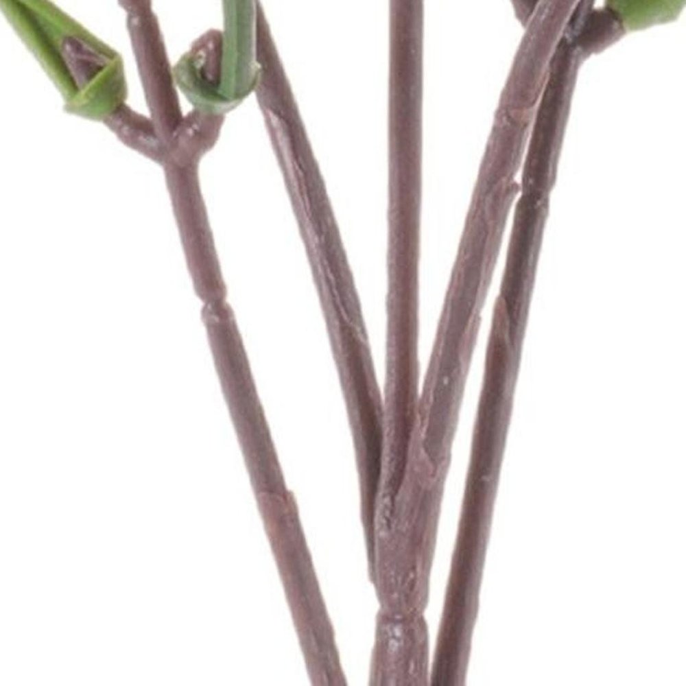 Set of Six 5" Green And Brown Artificial Foliage Tree