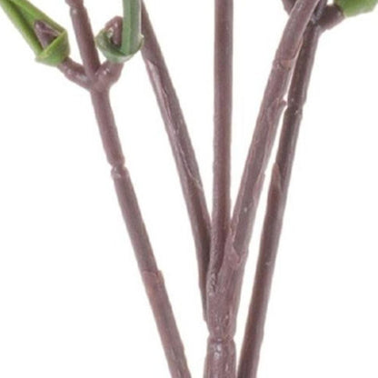 Set of Six 5" Green And Brown Artificial Foliage Tree