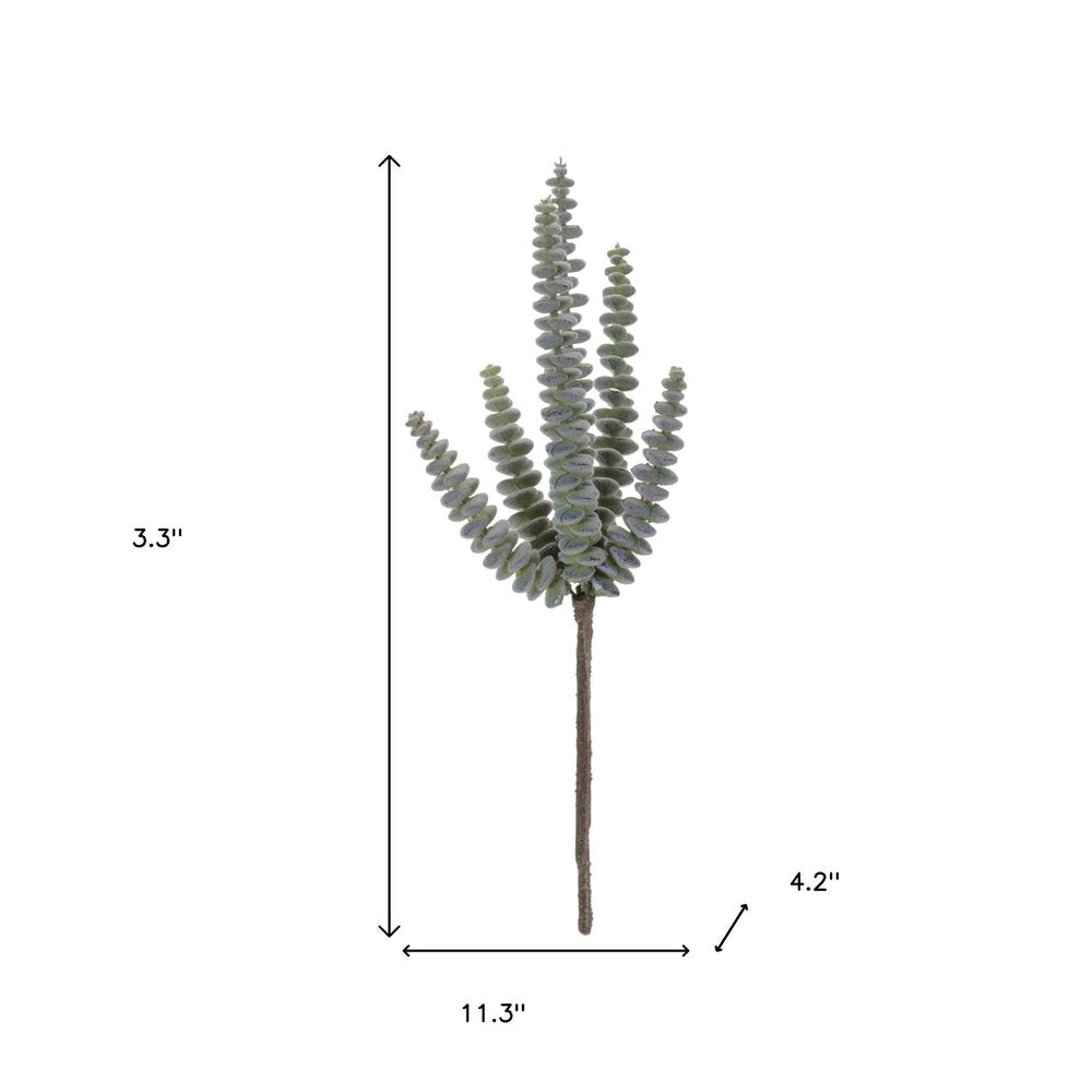 Set of Six 3" Green And Brown Artificial Succulent Tree