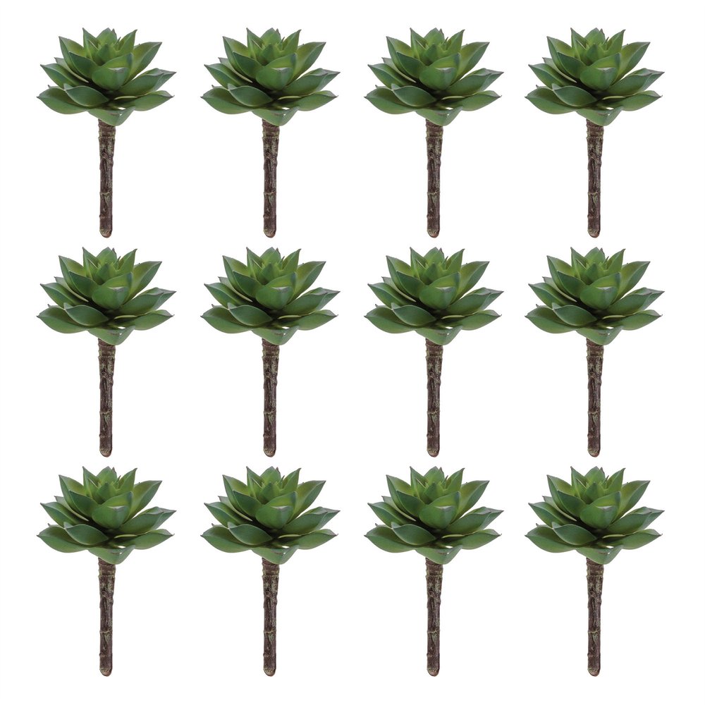 12 3" Green And Brown Artificial Succulent Tree