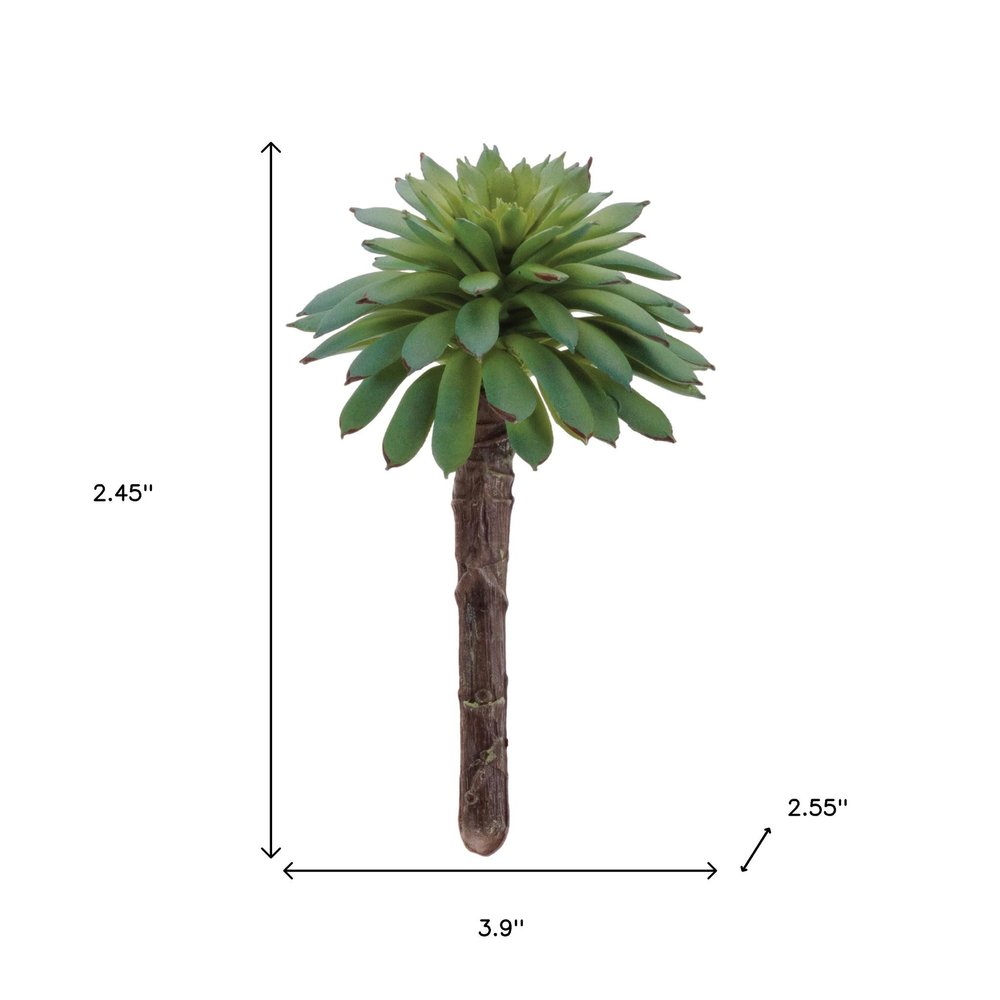 12 2" Green And Brown Artificial Succulent Tree