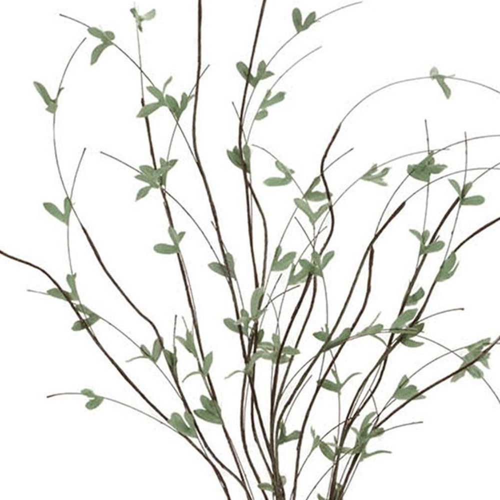 Set of Four 11" Green And Brown Artificial Foliage Tree