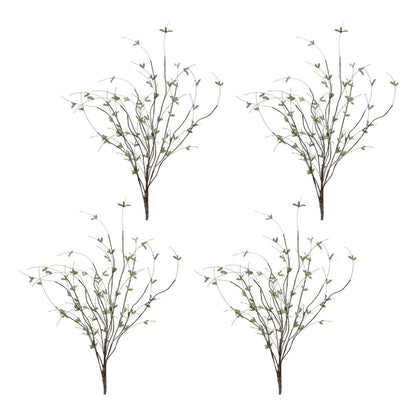 Set of Four 11" Green And Brown Artificial Foliage Tree