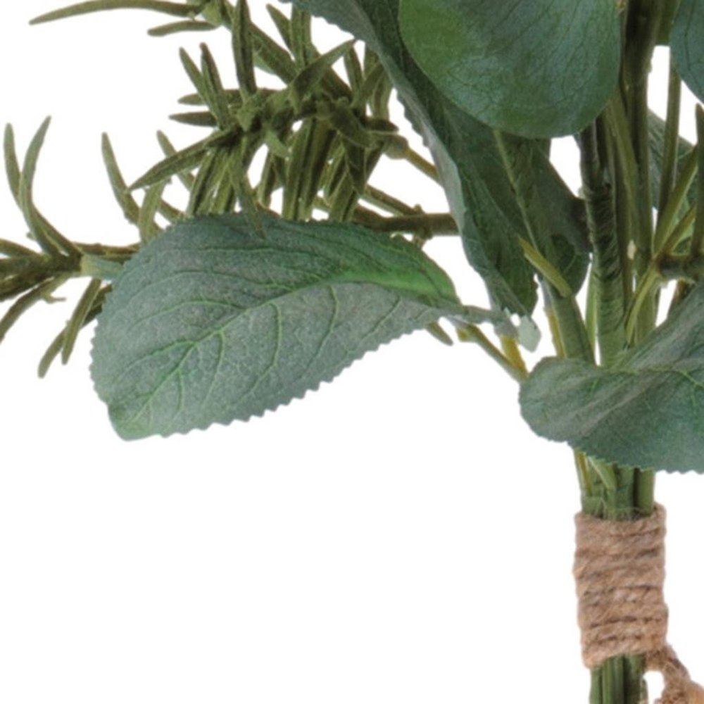 Set of Two 6" White Yellow And Green Artificial Flowering Tree
