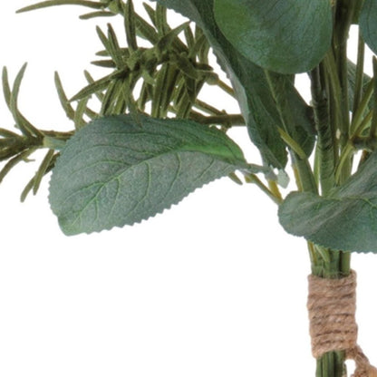 Set of Two 6" White Yellow And Green Artificial Flowering Tree
