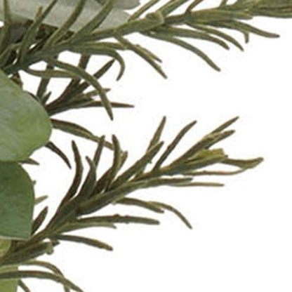 Set of Two 8" White Yellow And Green Artificial Flowering Tree