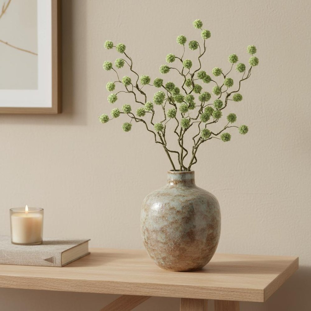 Set of Six 30" Green And Brown Artificial
