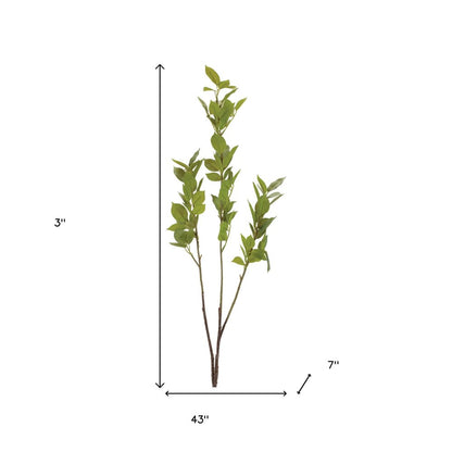 Set of Six 3" Green And Brown Artificial Foliage Tree