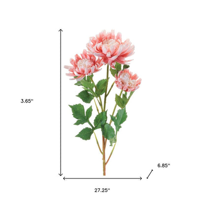 Set of Four 4" Pink White And Green Artificial Flowering Tree