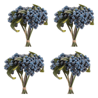 Set of Four 11" Blue And Green Artificial