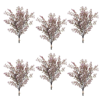 Set of Six 20" Purple And Green Artificial