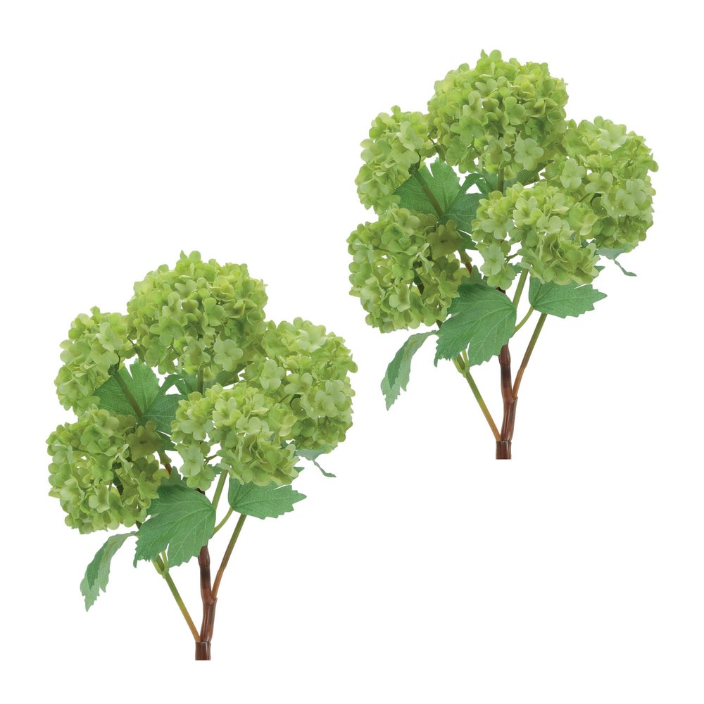 Set of Two 5" Green And Brown Artificial