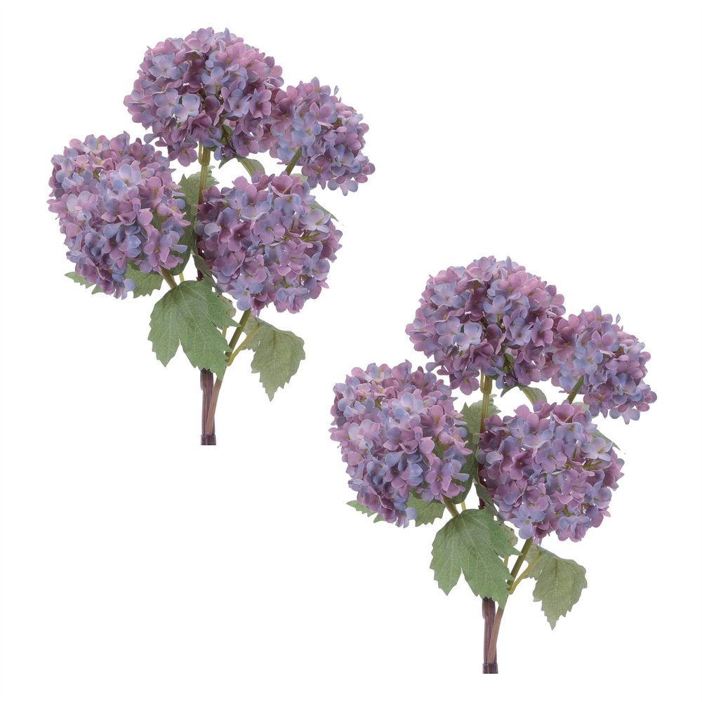 Set of Two 5" Purple Green And Brown Artificial