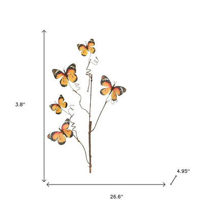 Set of Four 4" Orange Artificial
