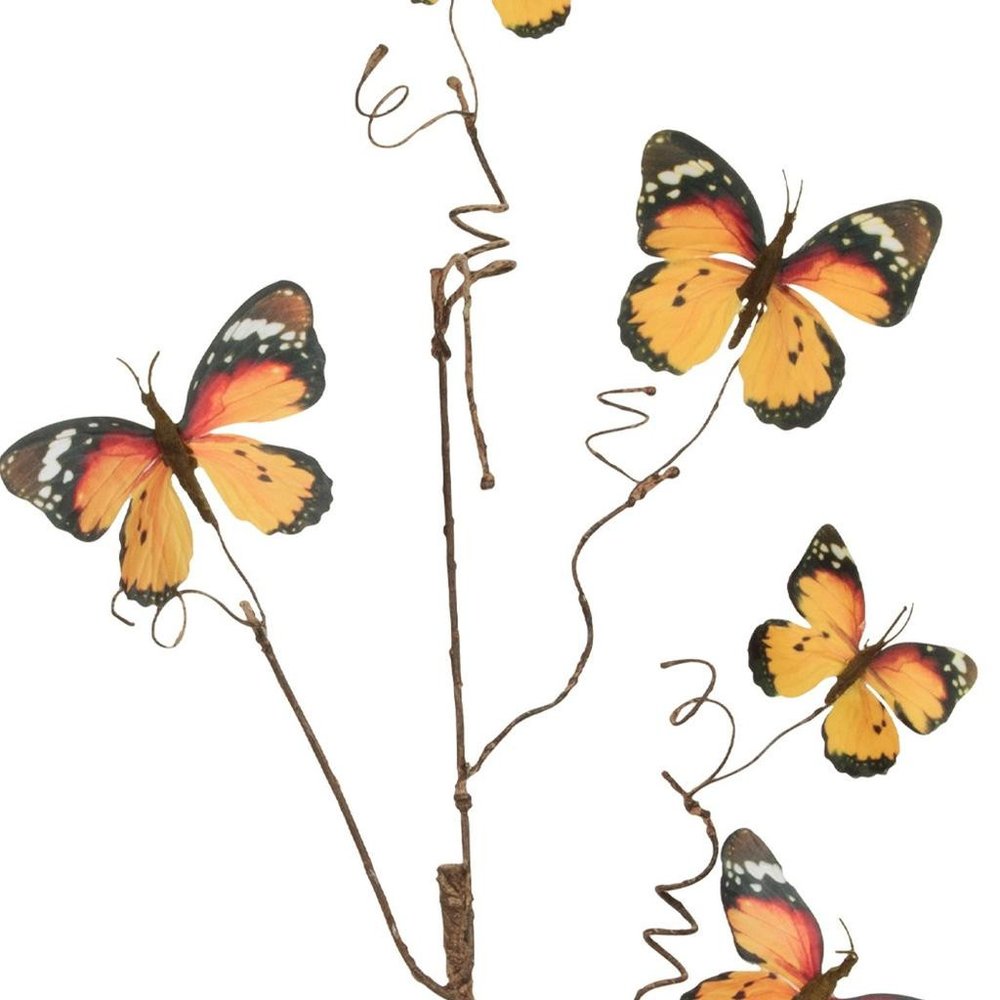 Set of Four 4" Orange Artificial