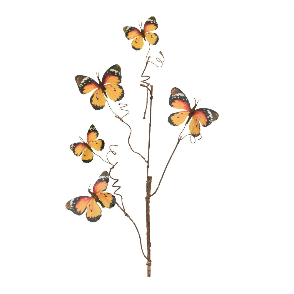 Set of Four 4" Orange Artificial