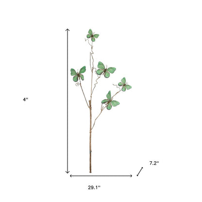 Set of Four 4" Green Artificial